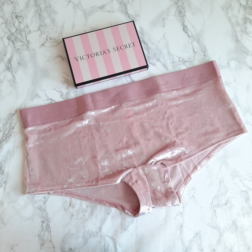 NWT PINK VELVET SET Bralette Panty XL - Picture 9 of 12